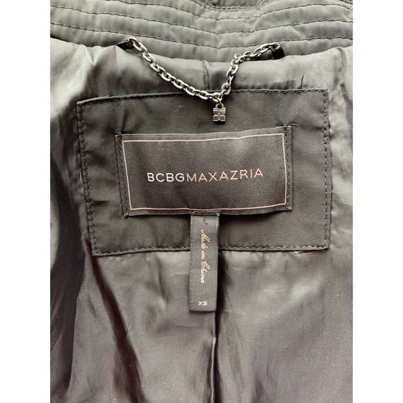 XS, BCBGMaxAzria, black quilted winter jacket - Picture 13 of 16